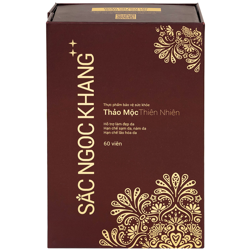 Viên uống hỗ trợ làm đẹp da, hạn chế sạm da, nám da, tăng cường nội tiết tố nữ Sắc Ngọc Khang++ (60 viên)