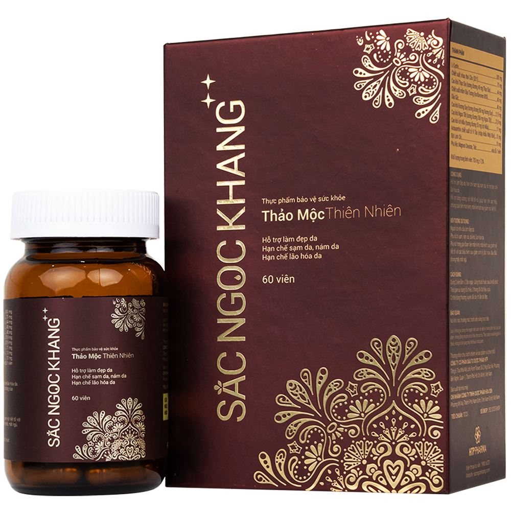 Viên uống hỗ trợ làm đẹp da, hạn chế sạm da, nám da, tăng cường nội tiết tố nữ Sắc Ngọc Khang++ (60 viên)