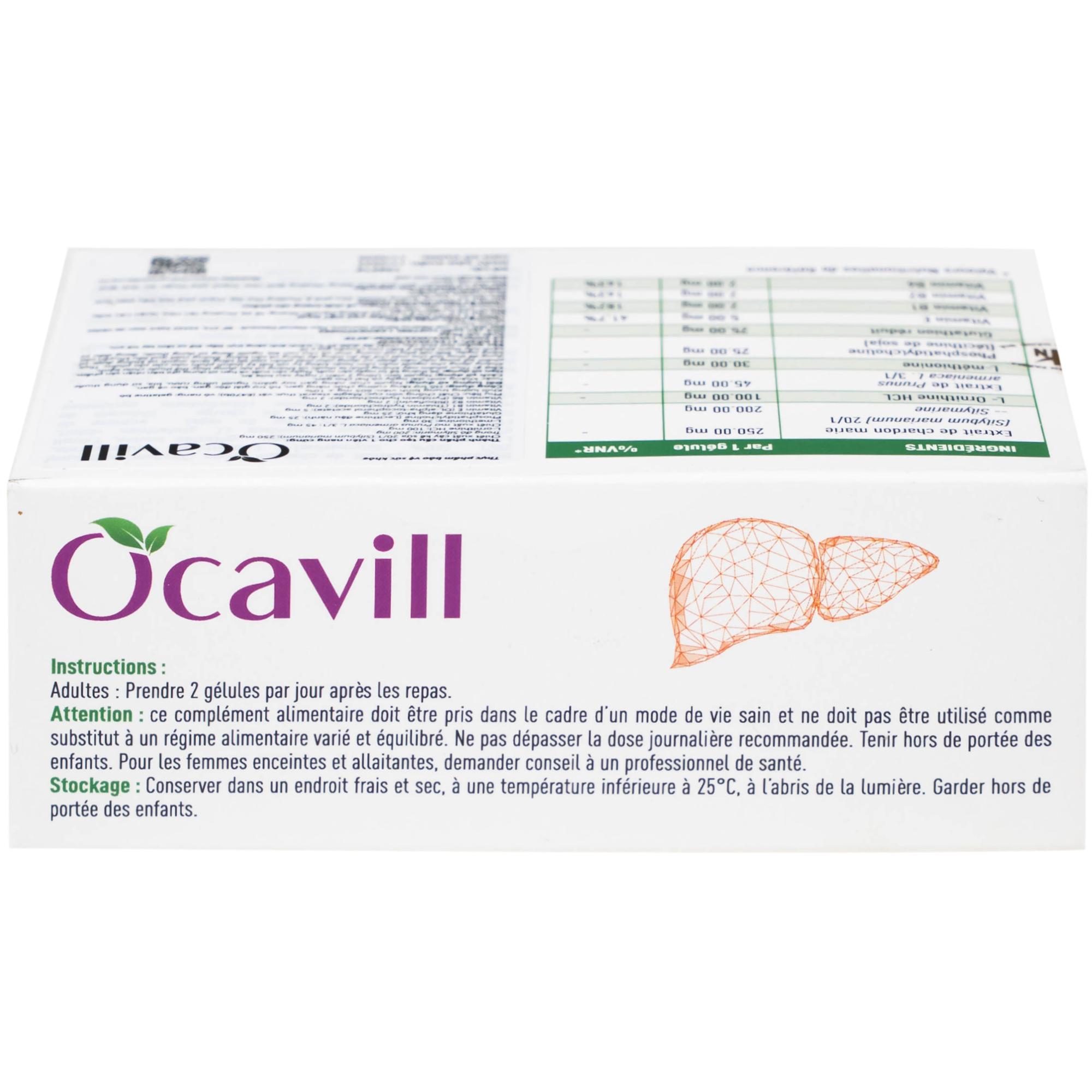 Viên uống hỗ trợ tăng cường chức năng gan, giải độc gan, bảo vệ gan Ocavill (4 vỉ x 15 viên)