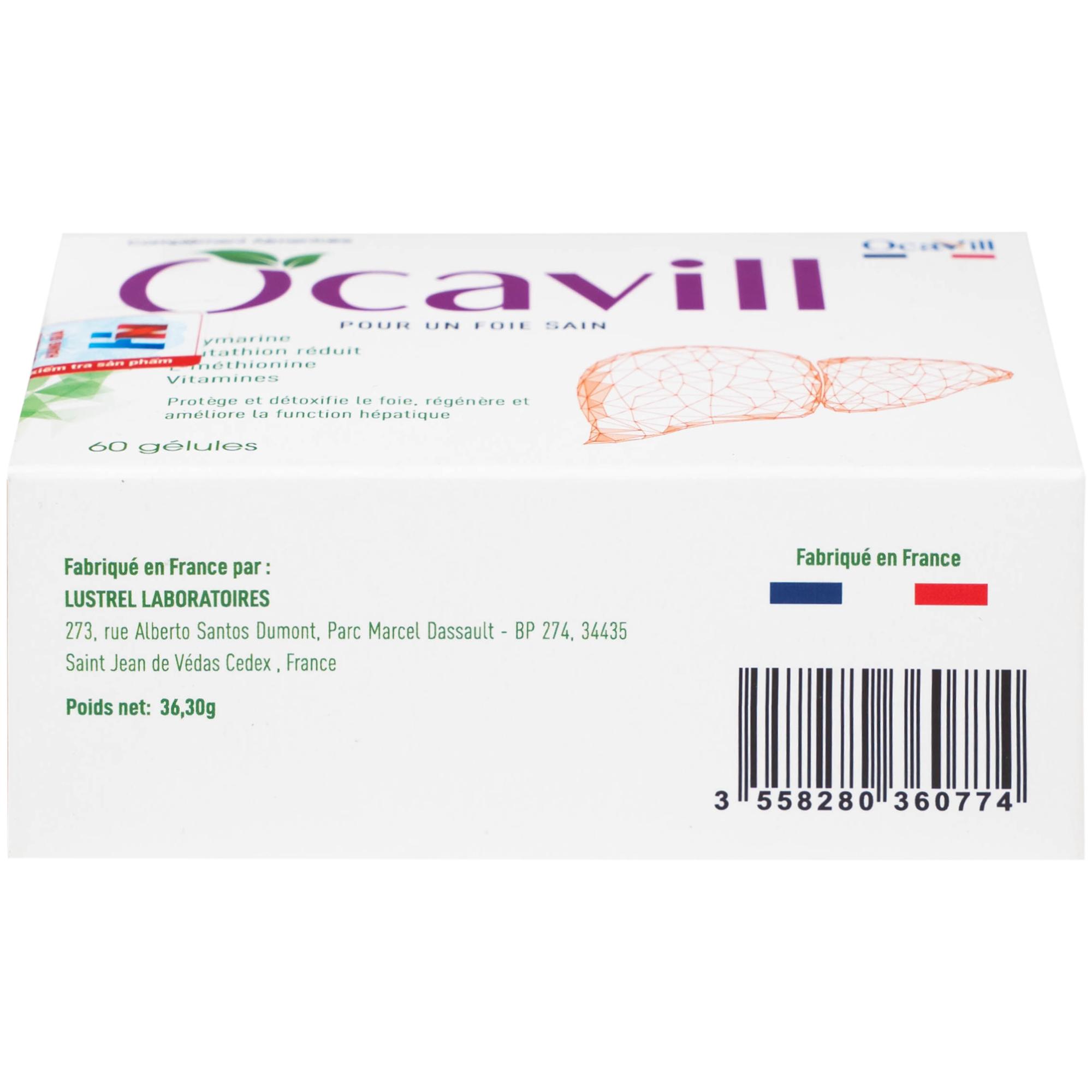 Viên uống hỗ trợ tăng cường chức năng gan, giải độc gan, bảo vệ gan Ocavill (4 vỉ x 15 viên)