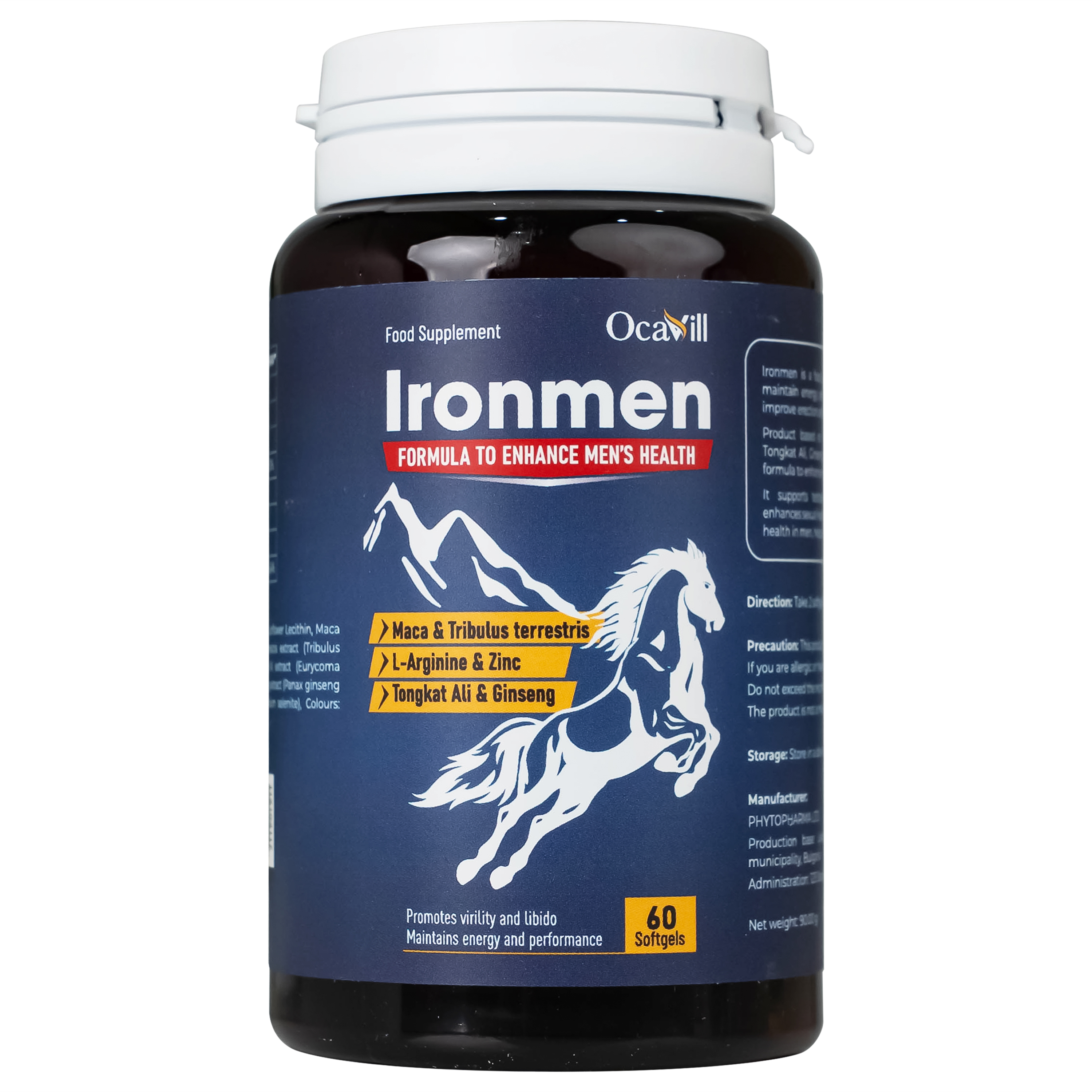 Viên uống hỗ trợ tăng cường sinh lý nam giới Ironmen Ocavill (60 viên)