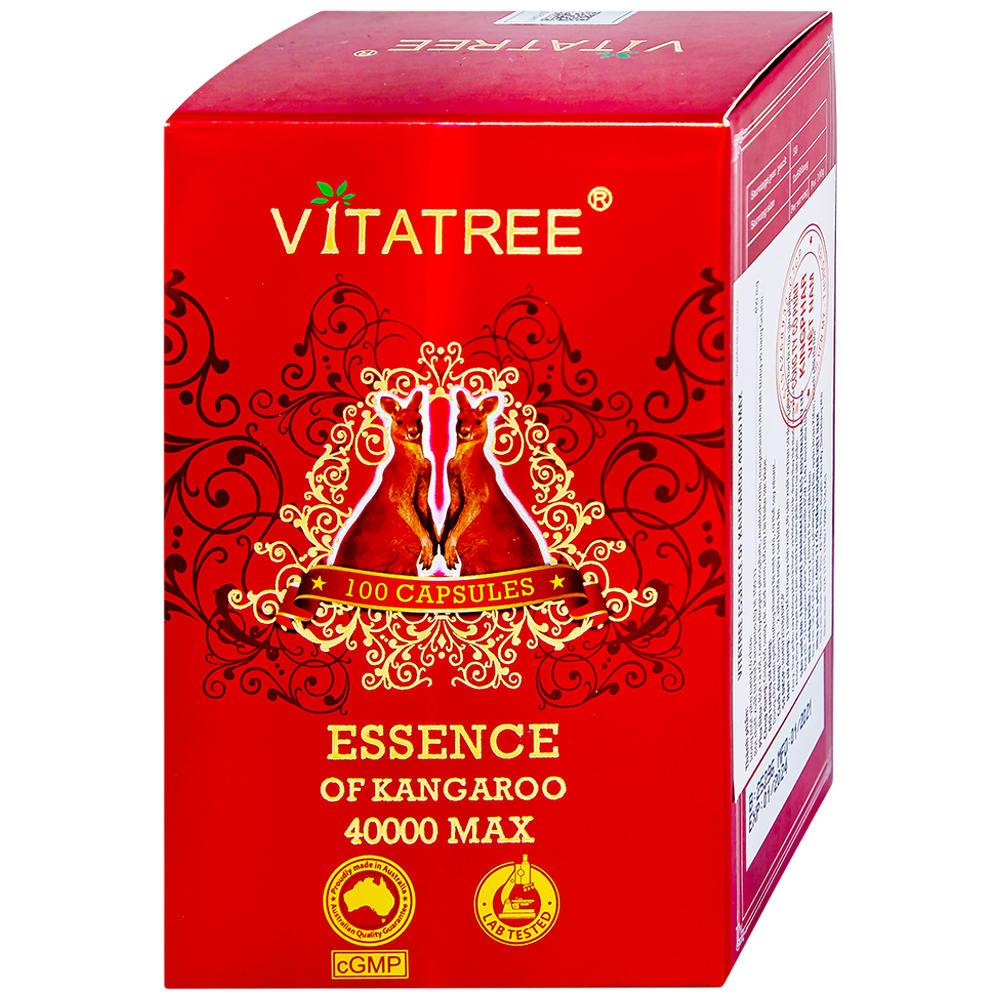 Viên uống hỗ trợ cải thiện sức khỏe cho nam giới Vitatree Essence Of Kangaroo 40000 Max (100 viên)