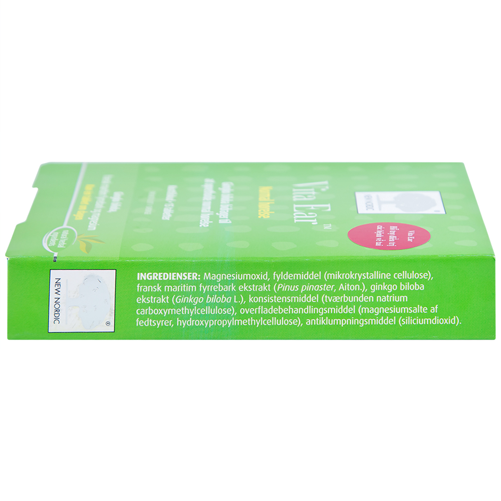 Viên uống hỗ trợ các bệnh về tai, giảm ù tai, tăng cường thính giác Vita Ear New Nordic (15 viên)