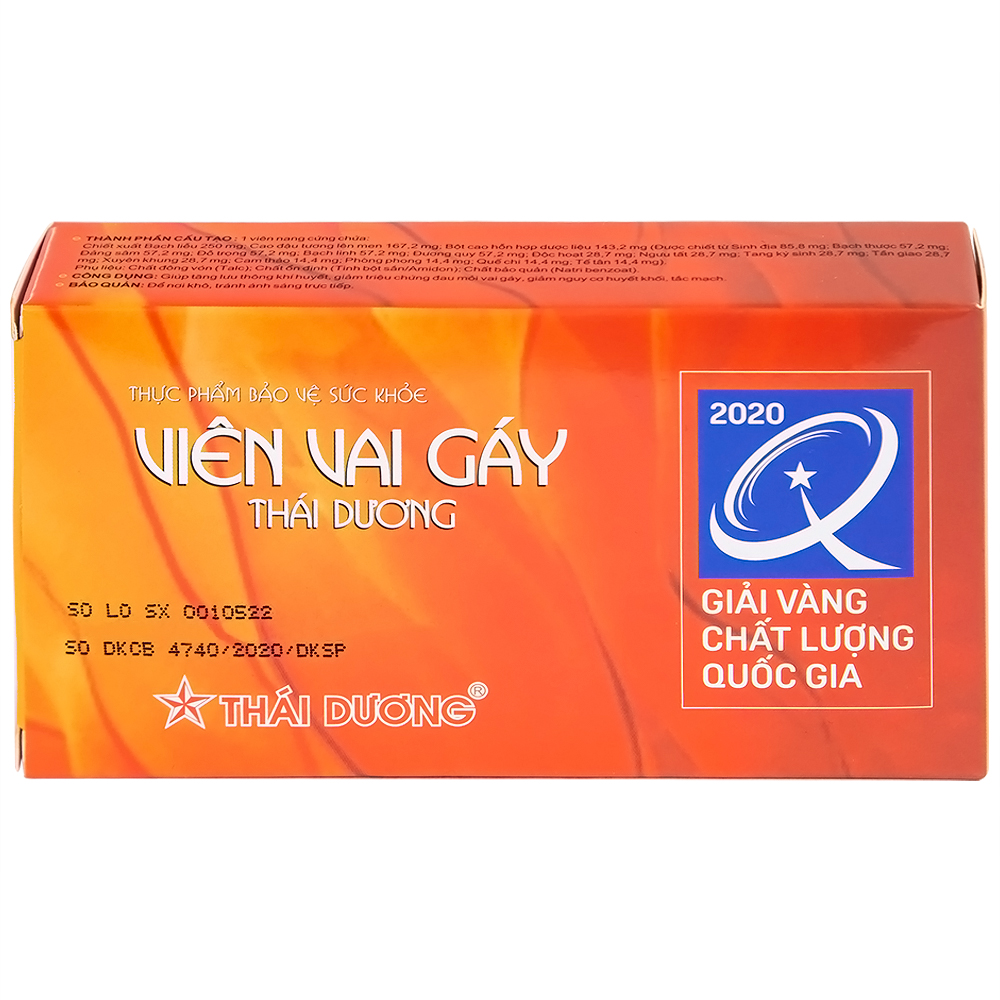 Giúp tăng lưu thông khí huyết Viên Vai Gáy Thái Dương (2 vỉ x 15 viên)