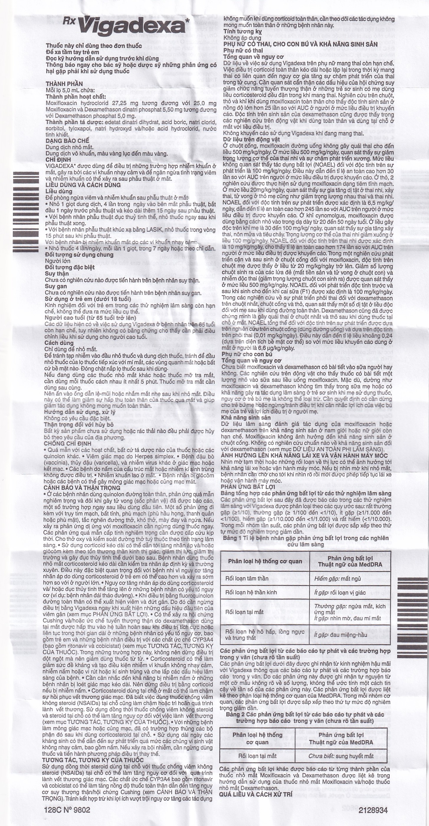 Thuốc nhỏ mắt Vigadexa Alcon điều trị các chứng nhiễm khuẩn ở mắt (5ml)