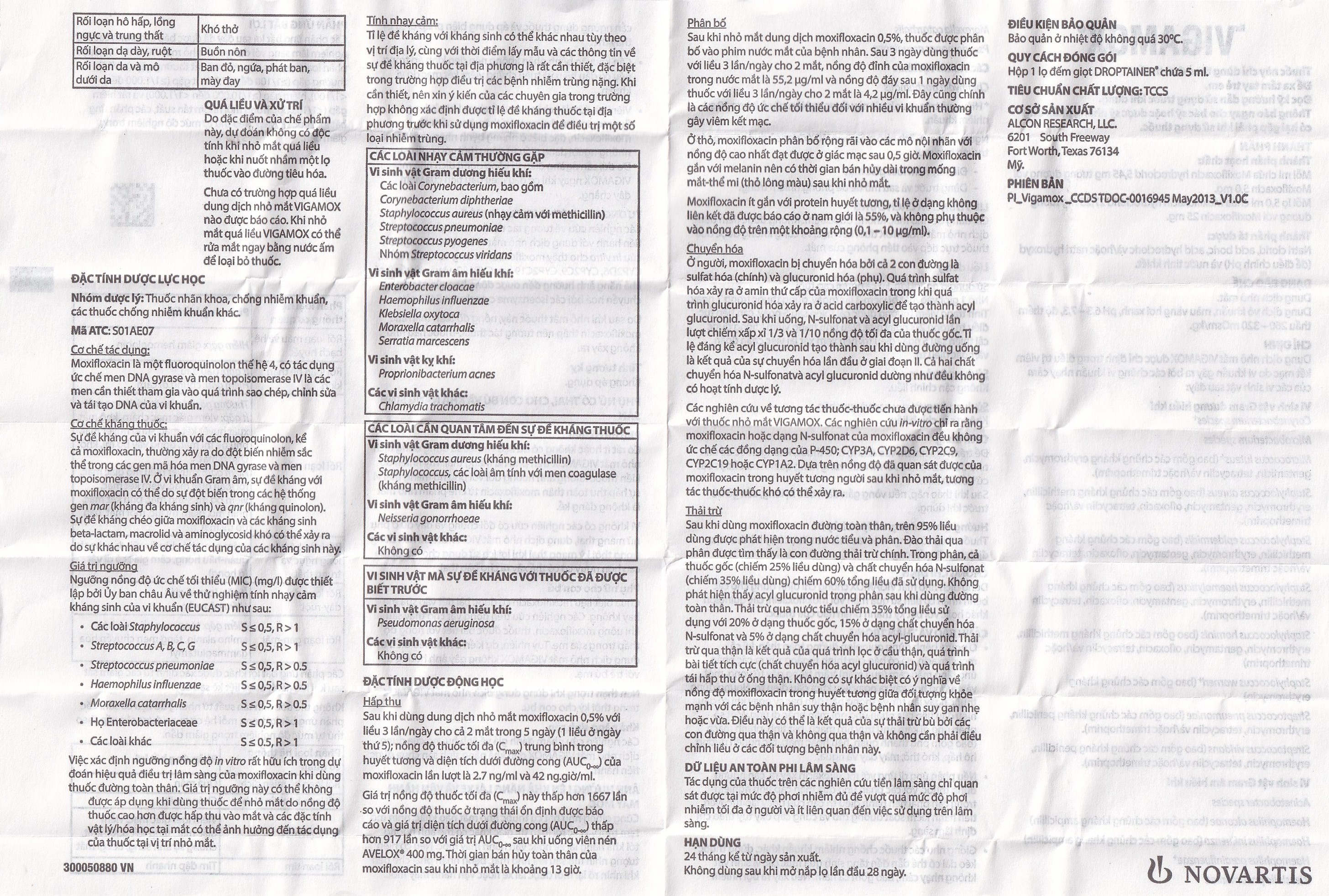 Thuốc nhỏ mắt Vigamox Alcon điều trị viêm kết mạc (5ml)