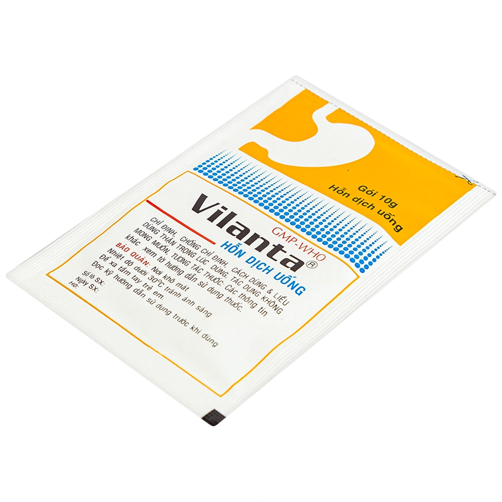 Thuốc Vilanta Pharimexco dịu triệu chứng ợ nóng, ợ chua (20 gói x 10g)