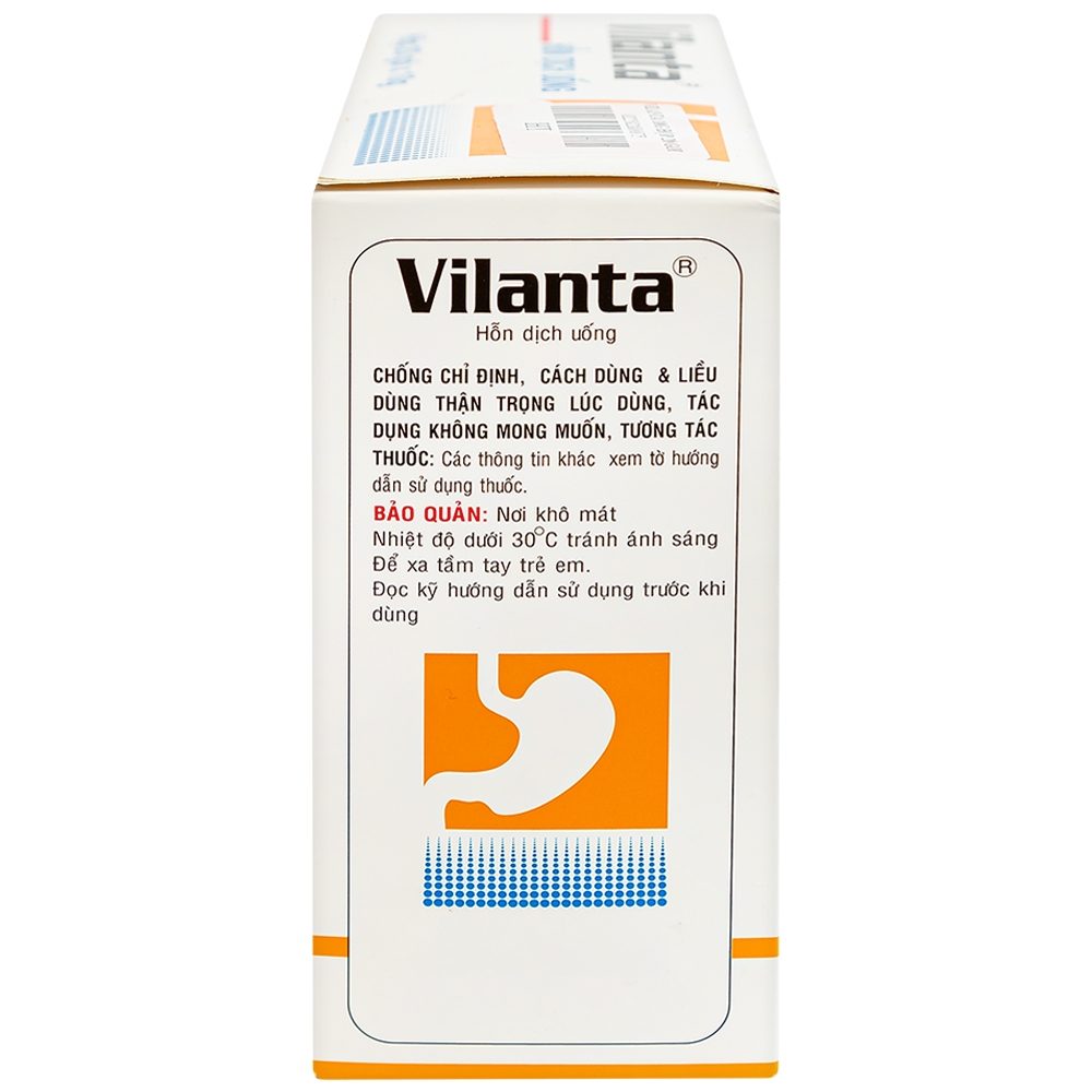 Thuốc Vilanta Pharimexco dịu triệu chứng ợ nóng, ợ chua (20 gói x 10g)
