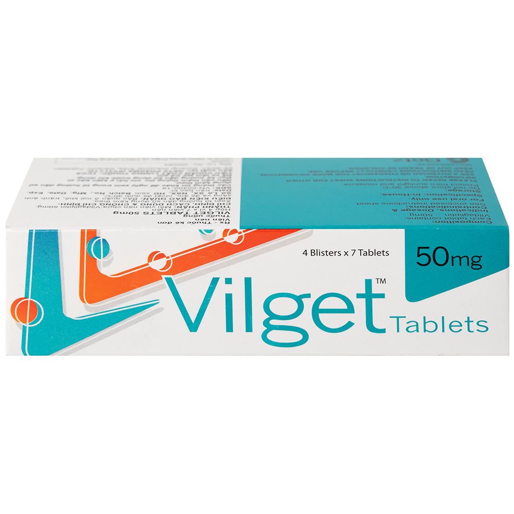 Thuốc Vilget Tablets 50mg Getz điều trị bệnh đái tháo đường típ 2 (4 vỉ x 7 viên)