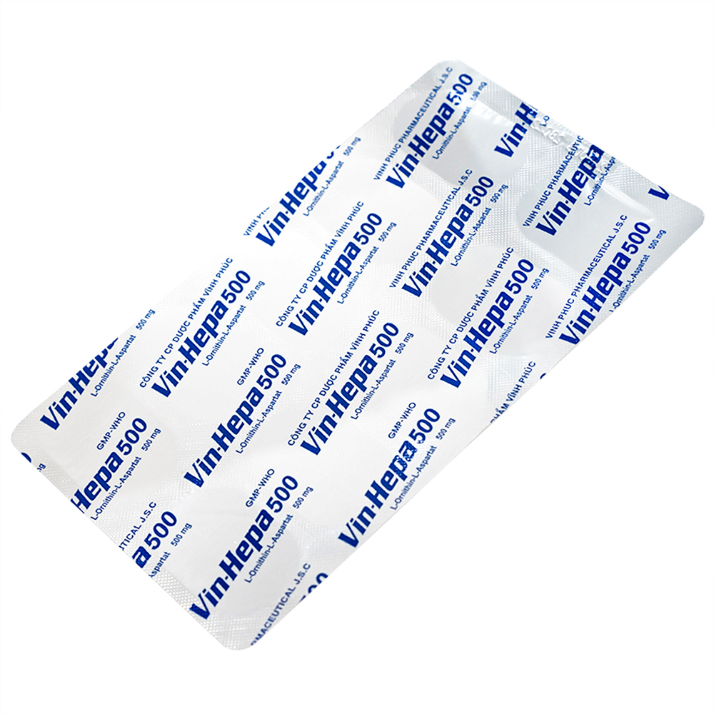 Thuốc Vin-Hepa 500 Vinphaco điều trị các bệnh lý ở gan (6 vỉ x 10 viên)