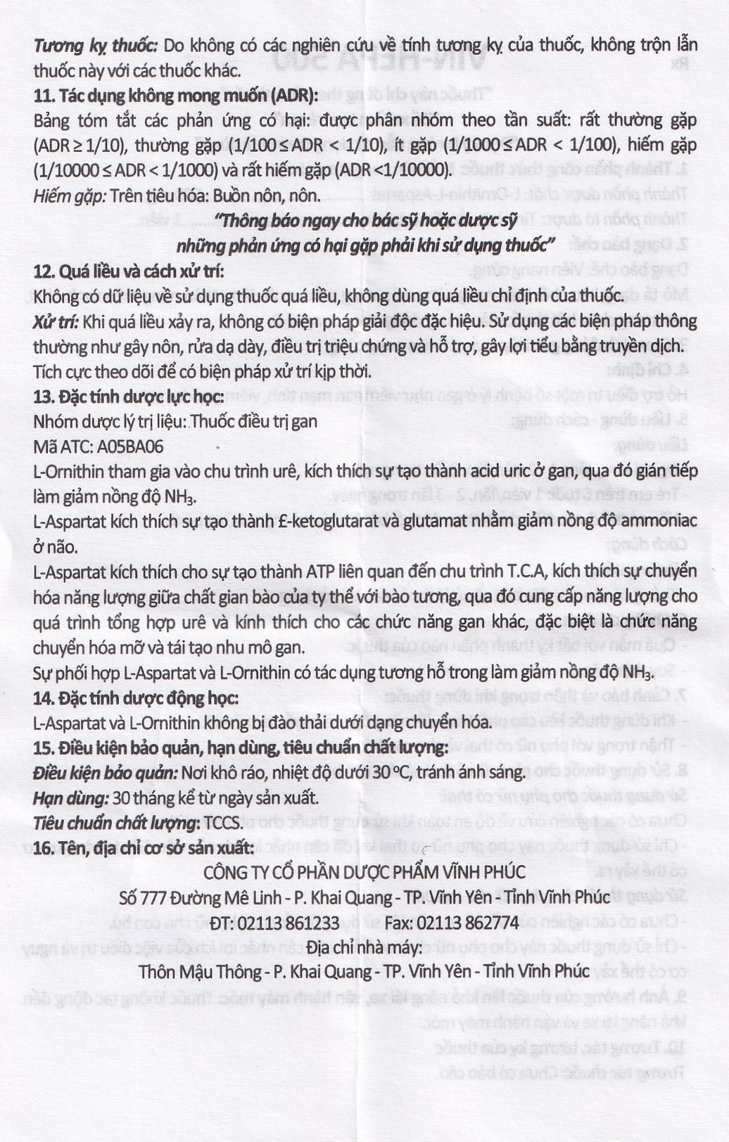 Thuốc Vin-Hepa 500 Vinphaco điều trị các bệnh lý ở gan (6 vỉ x 10 viên)