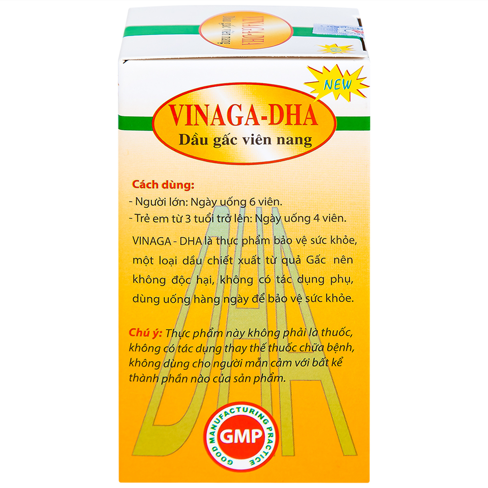 Giúp bổ não Dầu gấc viên nang Vinaga - DHA (100 viên)