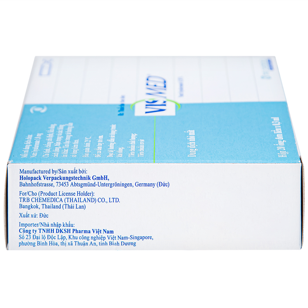 Thuốc nhỏ mắt Vismed TRB Chemedica điều trị khô mắt (20 ống x 0.3ml)
