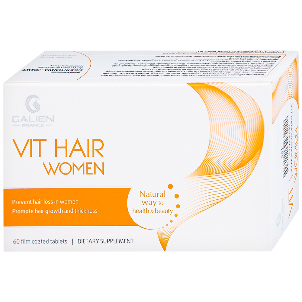 Viên uống hỗ trợ giảm rụng tóc dành cho nữ Vit Hair Women Galien (4 vỉ x 15 viên)