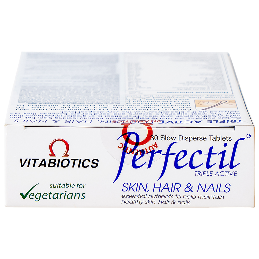 Viên uống bổ sung vi chất làm đẹp da móng tóc Perfectil Vitabiotics (2 vỉ x 15 viên)