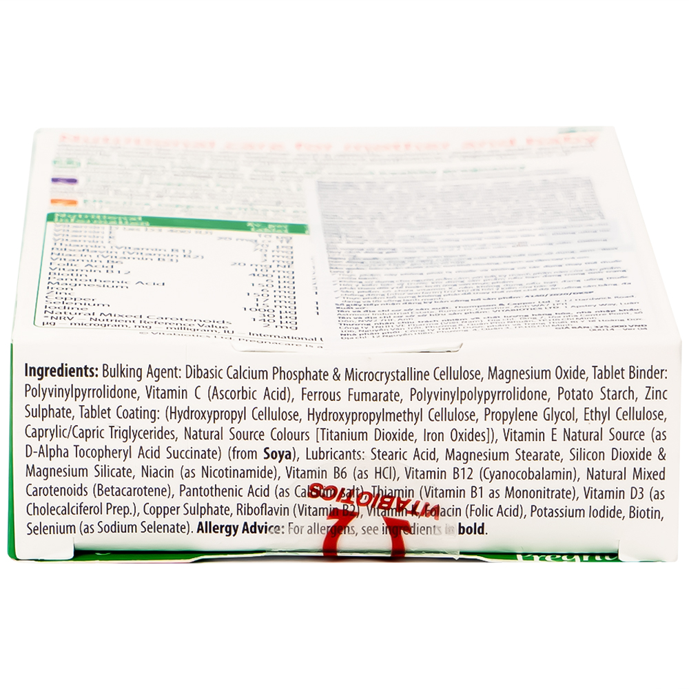 Viên bổ sung vitamin khoáng chất cho phụ nữ mang thai và cho con bú Vitabiotics Pregnacare Original (2 vỉ x 15 viên)