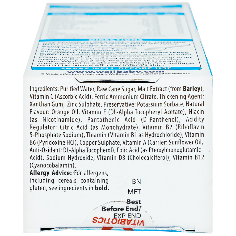Siro bổ sung vitamin khoáng chất cho trẻ Vitabiotics Wellbaby Multi-Vitamin Liquid (150ml)
