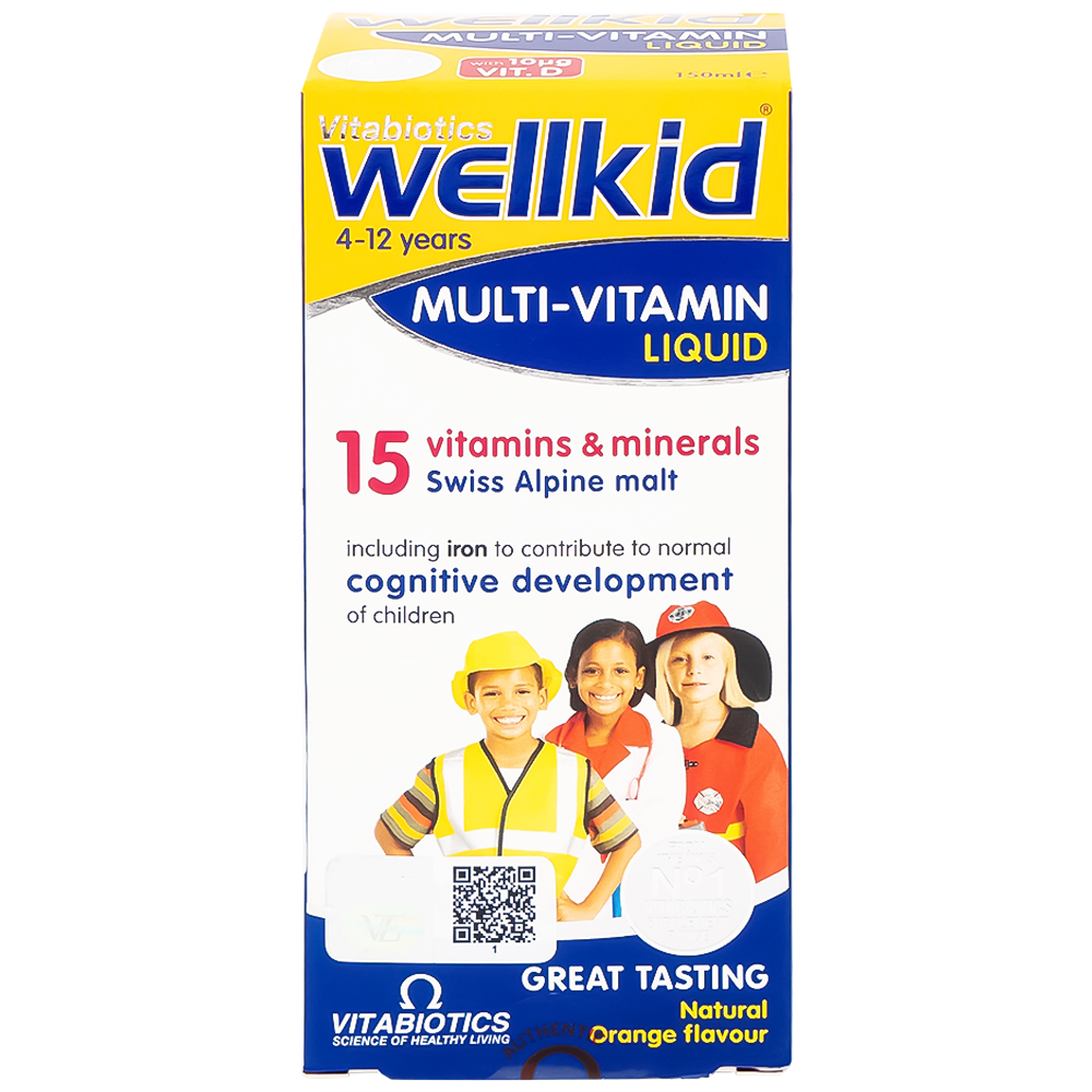 Siro bổ sung vitamin khoáng chất cho trẻ emWellKid Multi-Vitamin Liquid (150ml)