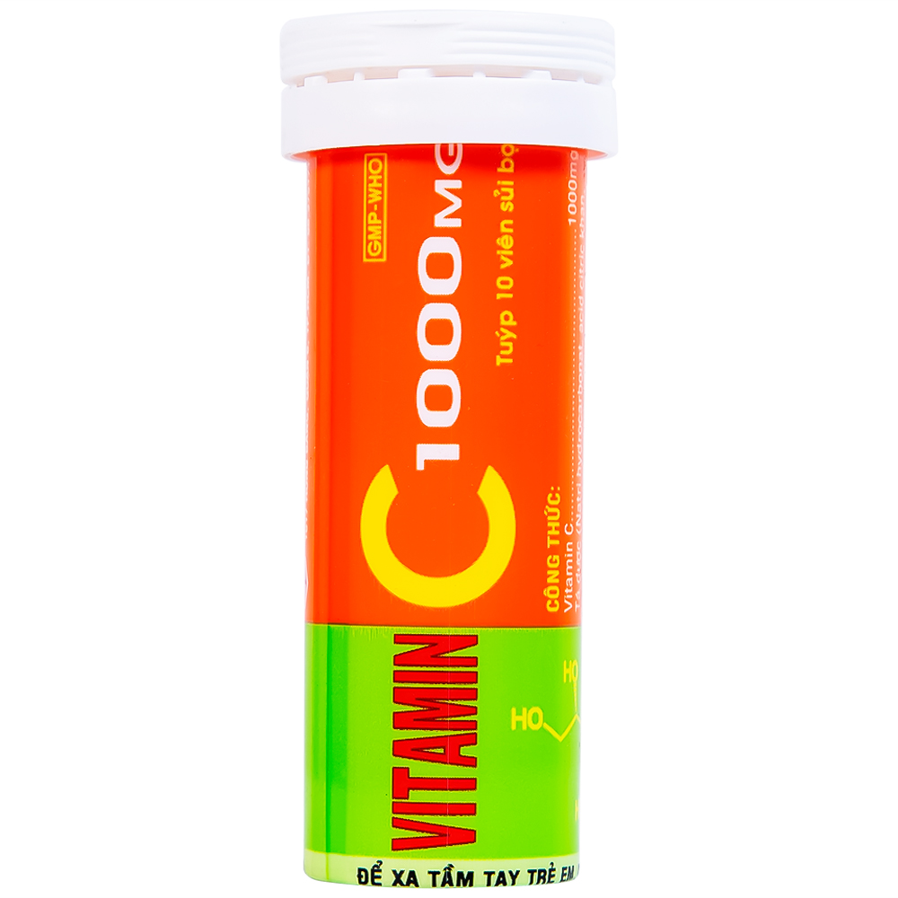 Viên sủi Vitamin C 1000mg OPC điều trị bệnh Scorbut và các chứng chảy máu do thiếu Vitamin C (10 viên)