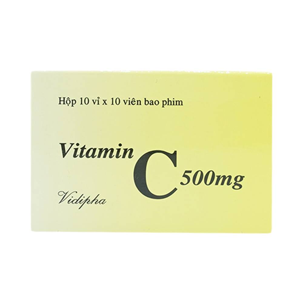 Thuốc Vitamin C 500mg Vidipha điều trị bệnh do thiếu Vitamin C (10 vỉ x 10 viên)