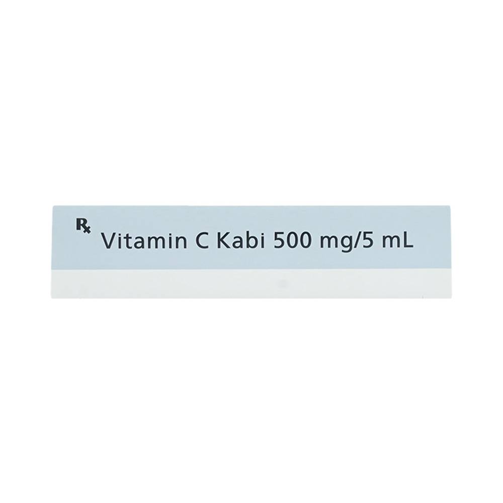 Thuốc tiêm Vitamin C Kabi 500mg/5ml phòng và điều trị bệnh Scorbut (1 vỉ x 6 ống )