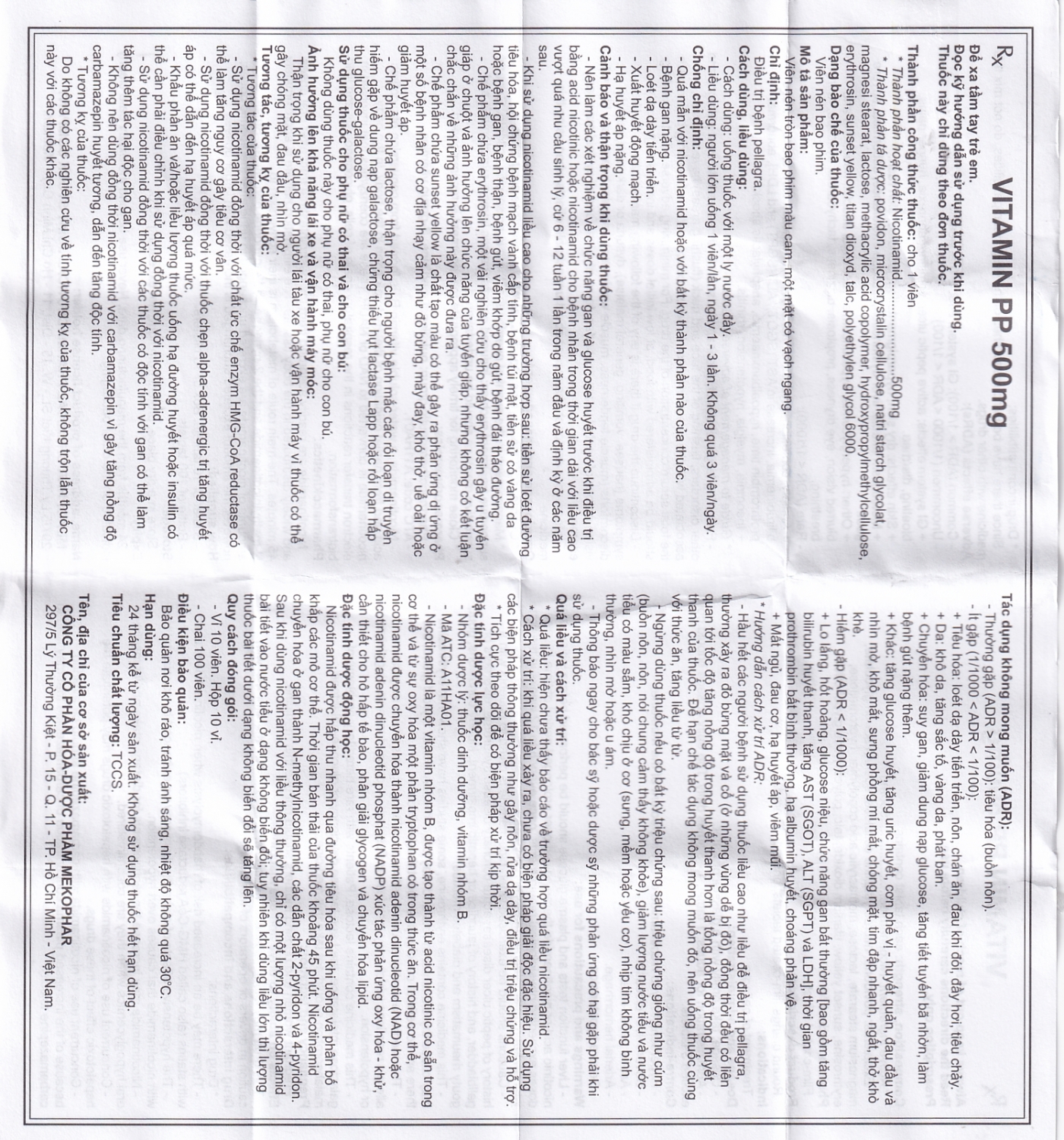 Thuốc Vitamin C MKP 500mg Mekophar phòng và điều trị bệnh Scorbut (20 vỉ x 10 viên)