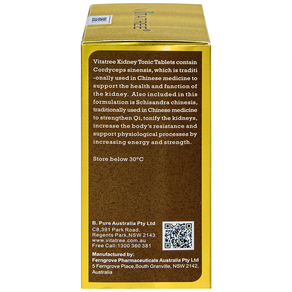 Viên uống hỗ trợ bổ thận, tăng cường chức năng thận Vitatree Kidney Tonic (100 viên)