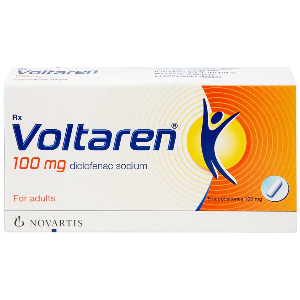 Viên đặt Voltaren 100mg Novartis điều trị viêm và thoái hóa của bệnh thấp khớp (1 vỉ x 5 viên)