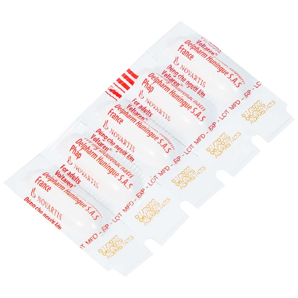 Viên đặt Voltaren 100mg Novartis điều trị viêm và thoái hóa của bệnh thấp khớp (1 vỉ x 5 viên)