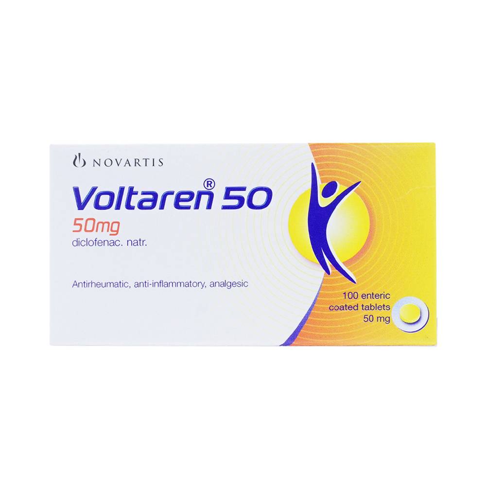 Thuốc Voltaren 50mg Novartis điều trị viêm và thoái hóa của bệnh thấp khớp (10 vỉ x 10 viên)