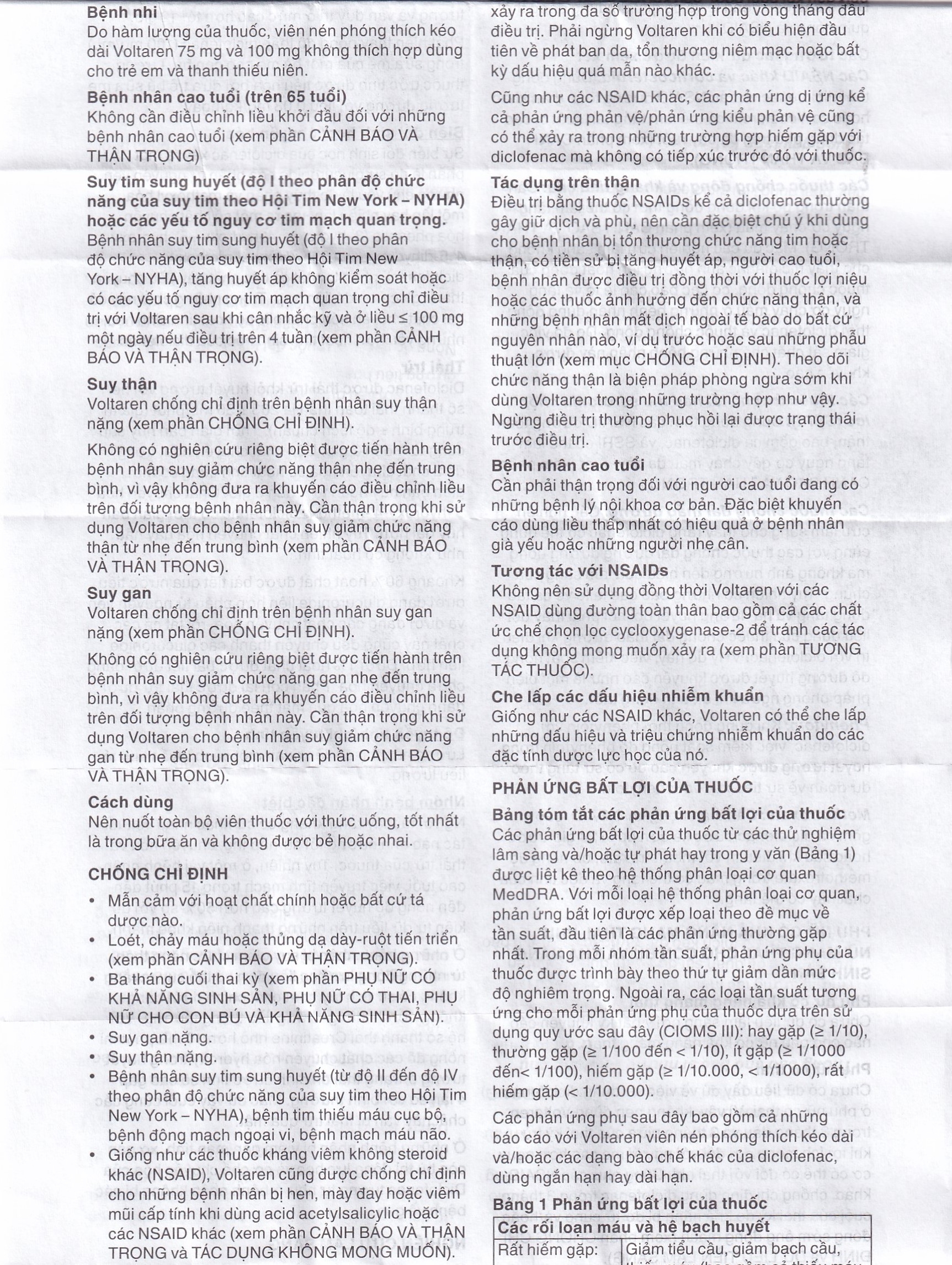 Thuốc Voltaren SR 75mg Novartis điều trị viêm và thoái hóa của bệnh thấp khớp (10 vỉ x 10 viên)