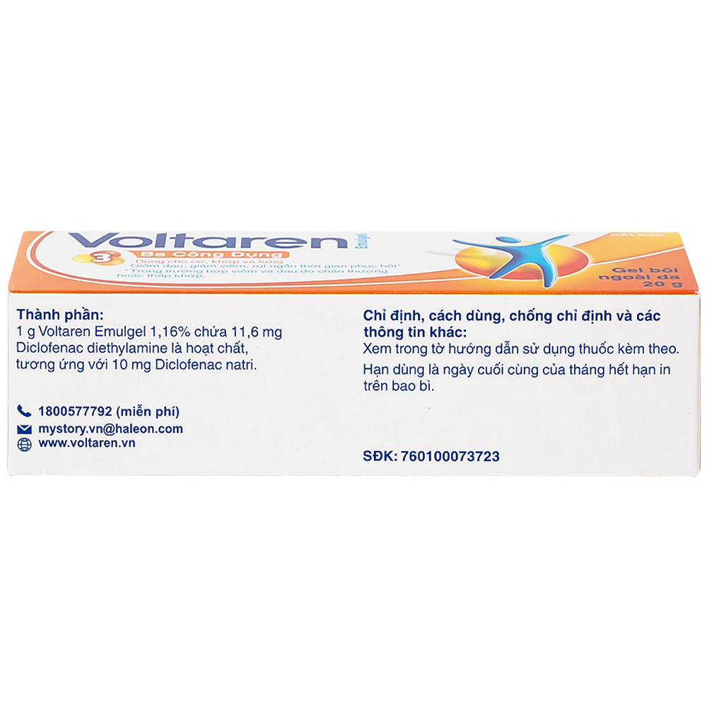 Gel bôi Voltaren Emulgel Novartis điều trị giảm đau do chấn thương hoặc thấp khớp (20g)