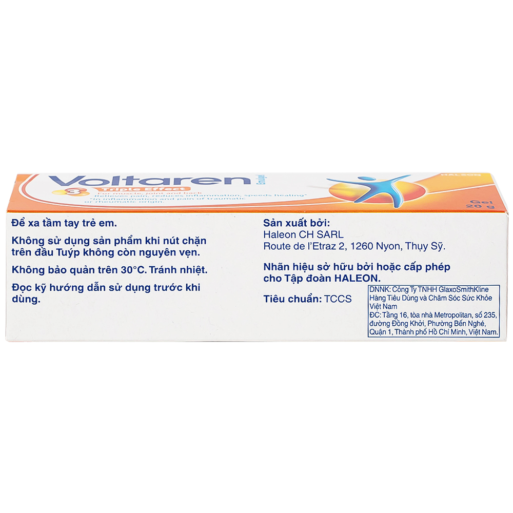 Gel bôi Voltaren Emulgel Novartis điều trị giảm đau do chấn thương hoặc thấp khớp (20g)