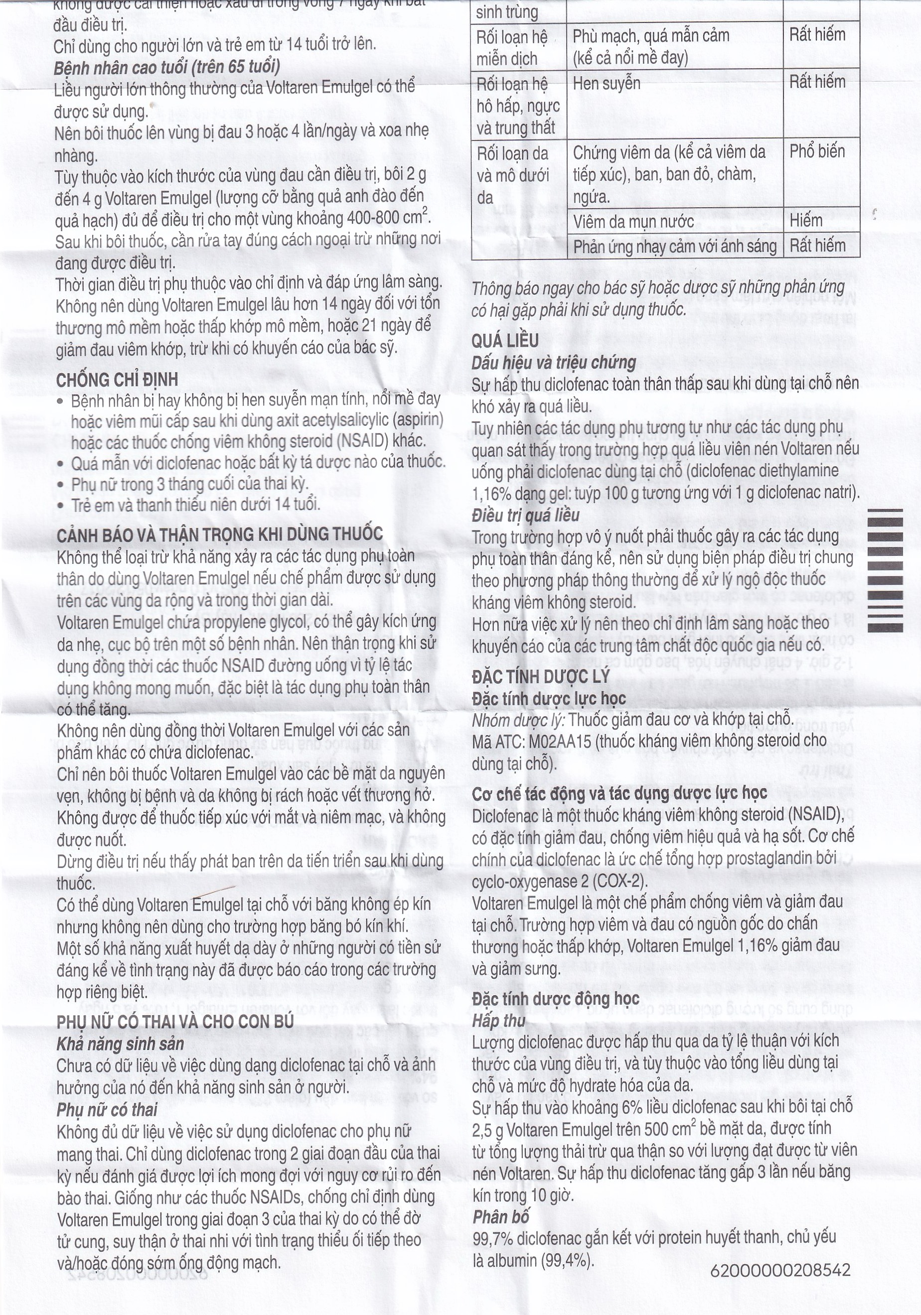 Gel bôi Voltaren Emulgel Novartis điều trị giảm đau do chấn thương hoặc thấp khớp (20g)