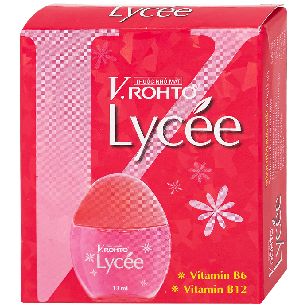 Thuốc nhỏ mắt V.Rohto Lycée 13ml điều trị đỏ mắt, ngứa mắt, mỏi mắt
