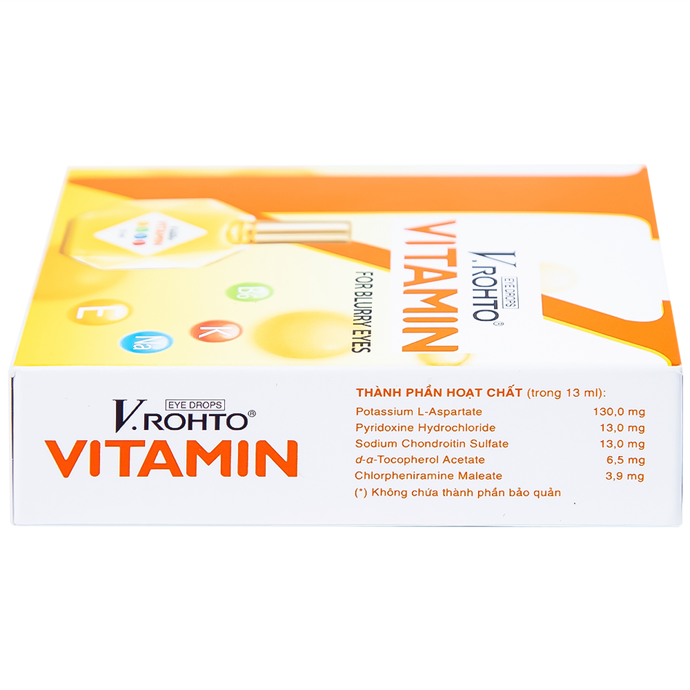 Thuốc nhỏ mắt V.Rohto Vitamin hỗ trợ cải thiện tình trạng giảm thị lực, mắt mờ (13ml)