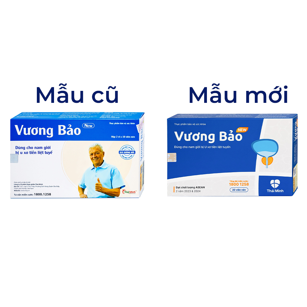 Viên uống giảm u xơ tiền liệt tuyến Vương Bảo (2 vỉ x 10 viên)
