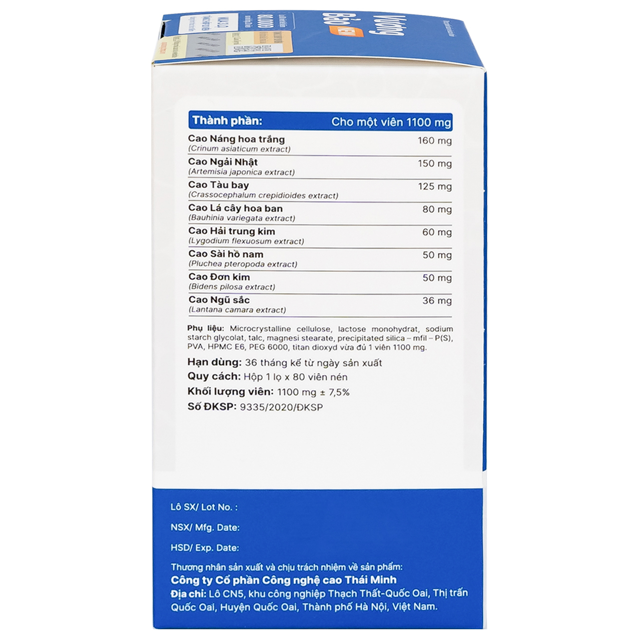 Viên uống giảm u xơ tiền liệt tuyến Vương Bảo (80 viên)