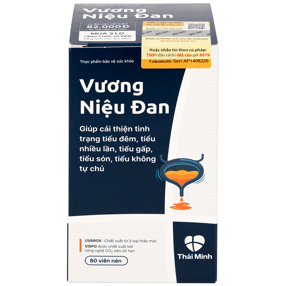 Viên uống giảm tiểu đêm Vương Niệu Đan Thái Minh (80 viên