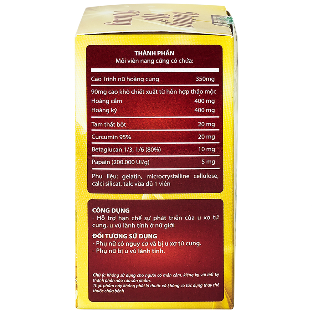 Viên uống hỗ trợ hạn chế sự phát triển u xơ tử cung, u vú lành tính ở nữ giới Vương Nữ Khang Royal Care (60 viên)