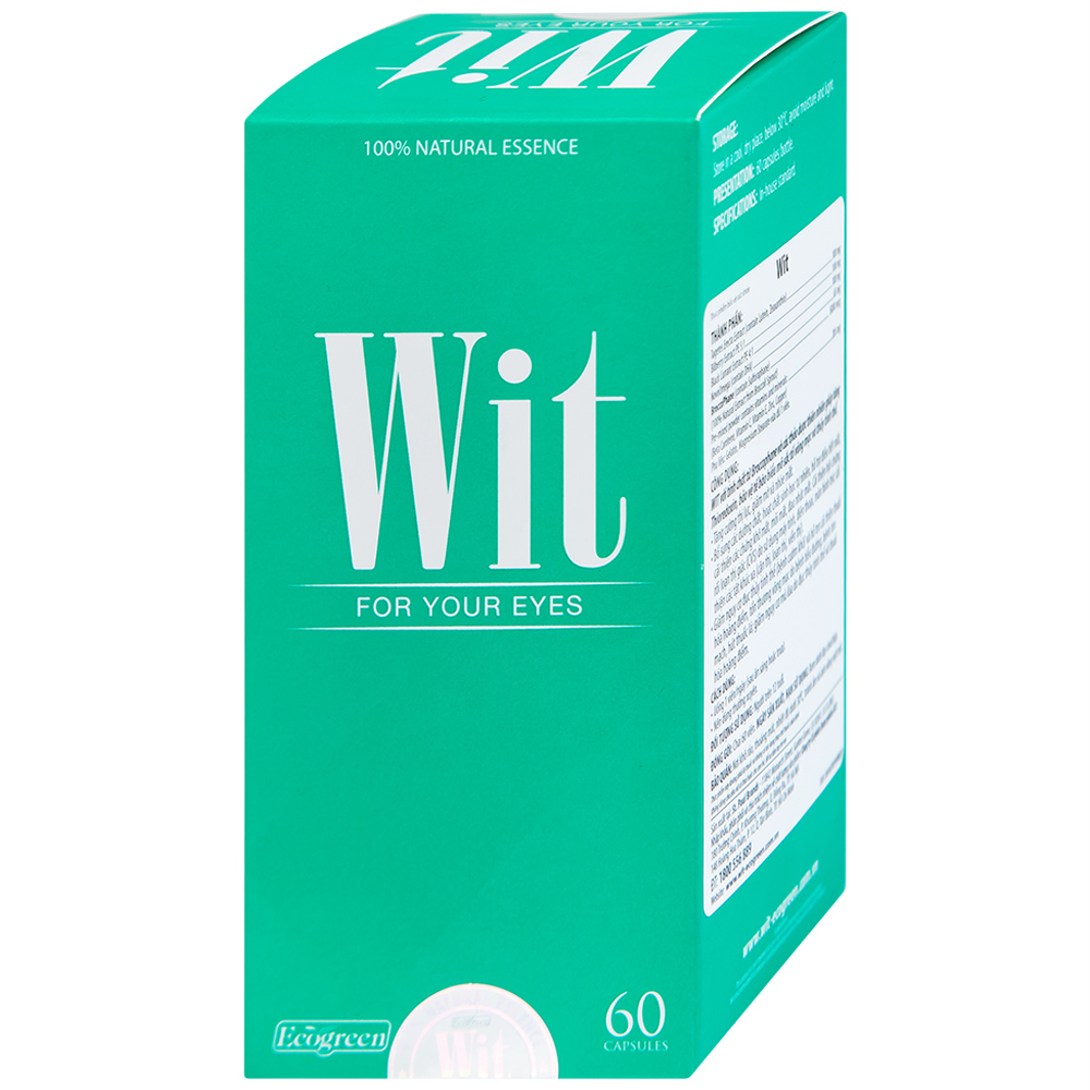 Viên uống tăng cường thị lực giảm mờ và nhòe mắt WIT For Your Eyes (60 viên)