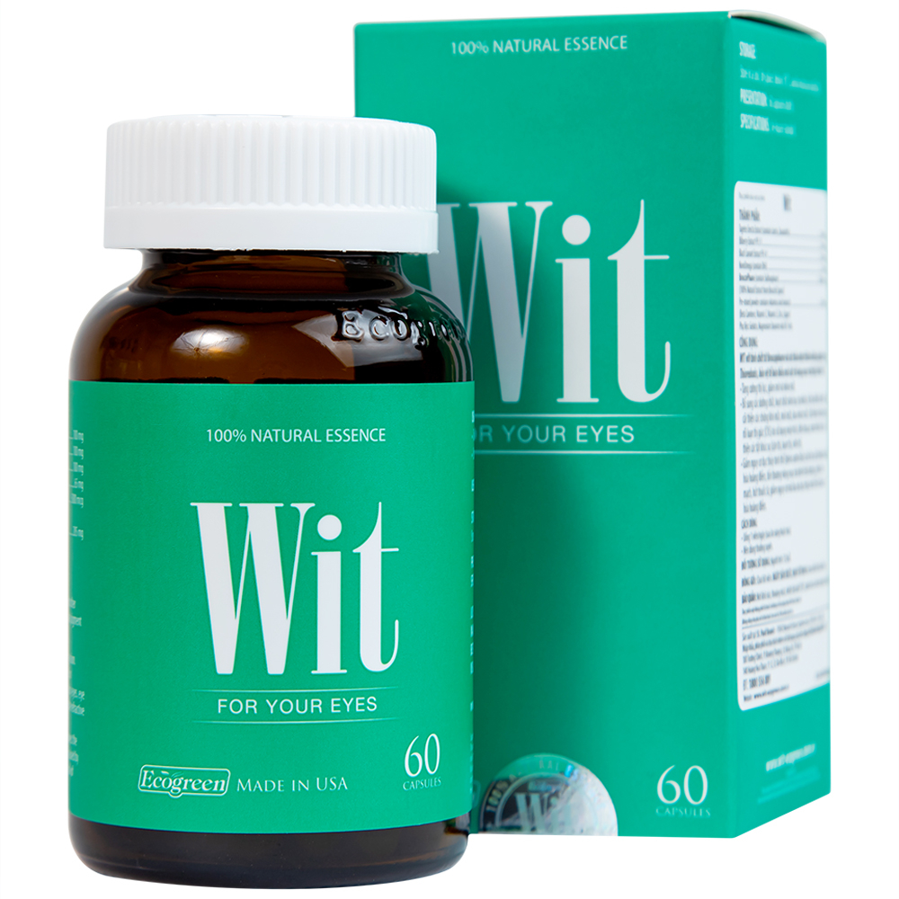 Viên uống tăng cường thị lực giảm mờ và nhòe mắt WIT For Your Eyes (60 viên)