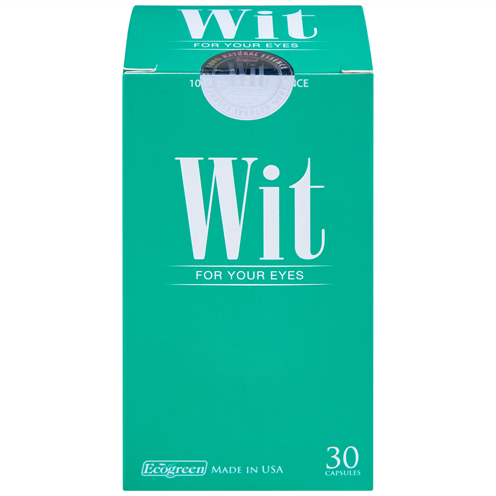 Viên uống tăng cường thị lực giảm mờ và nhòe mắt WIT For Your Eyes (30 viên)