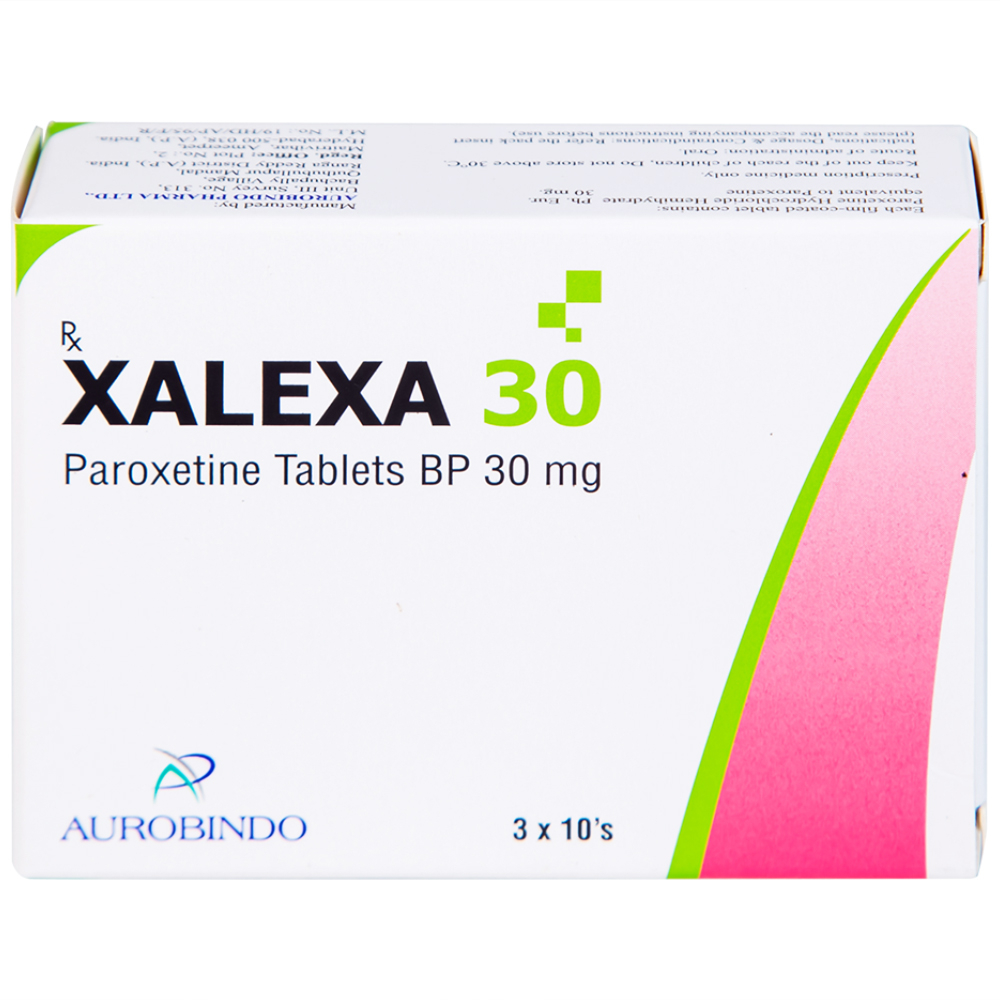 Thuốc Xalexa 30 Aurobindo điều trị các cơn trầm cảm lớn (3 vỉ x 10 viên) 