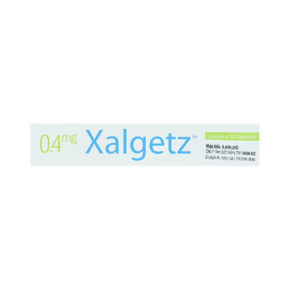 Thuốc Xalgetz 0.4mg Getz điều trị dấu hiệu và hội chứng tăng sản lành tính (1 vỉ x 10 viên) 
