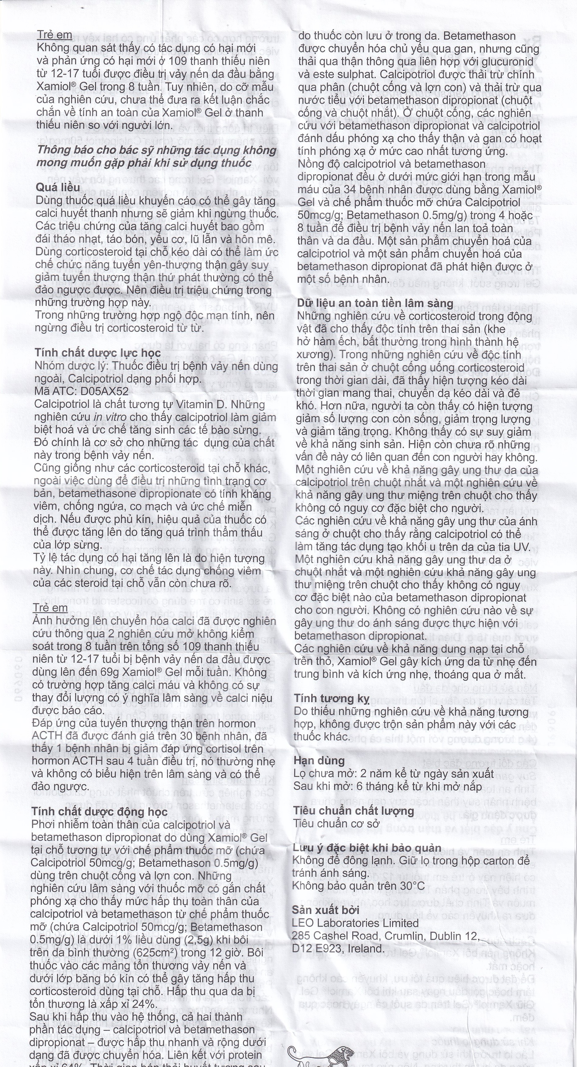 Gel Xamiol LEO điều trị tại chỗ bệnh vẩy nến da đầu (15g)