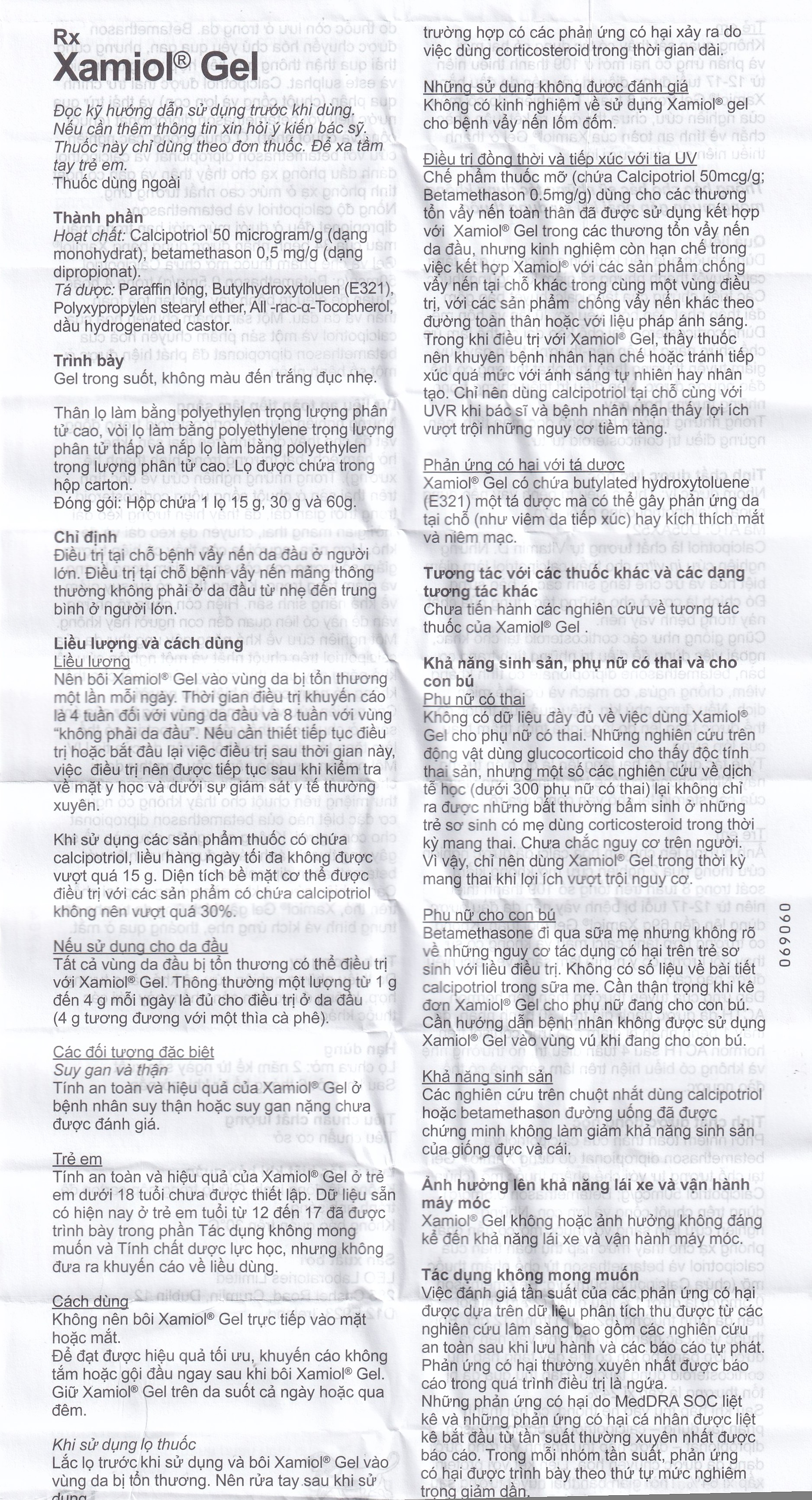 Gel Xamiol LEO điều trị tại chỗ bệnh vẩy nến da đầu (15g)