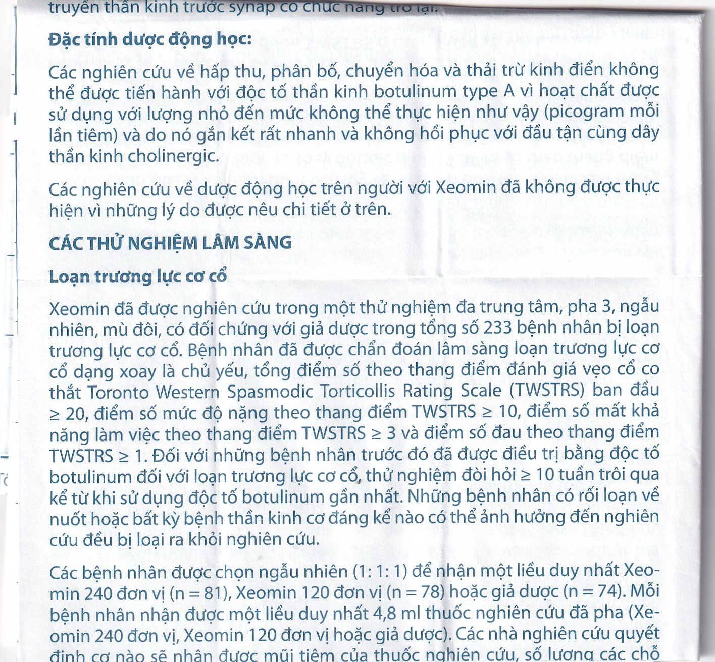 Thuốc Xeomin 100 Units Merz điều trị loạn trương lực cơ cổ, co thắt mi, co cứng sau đột quỵ chi trên