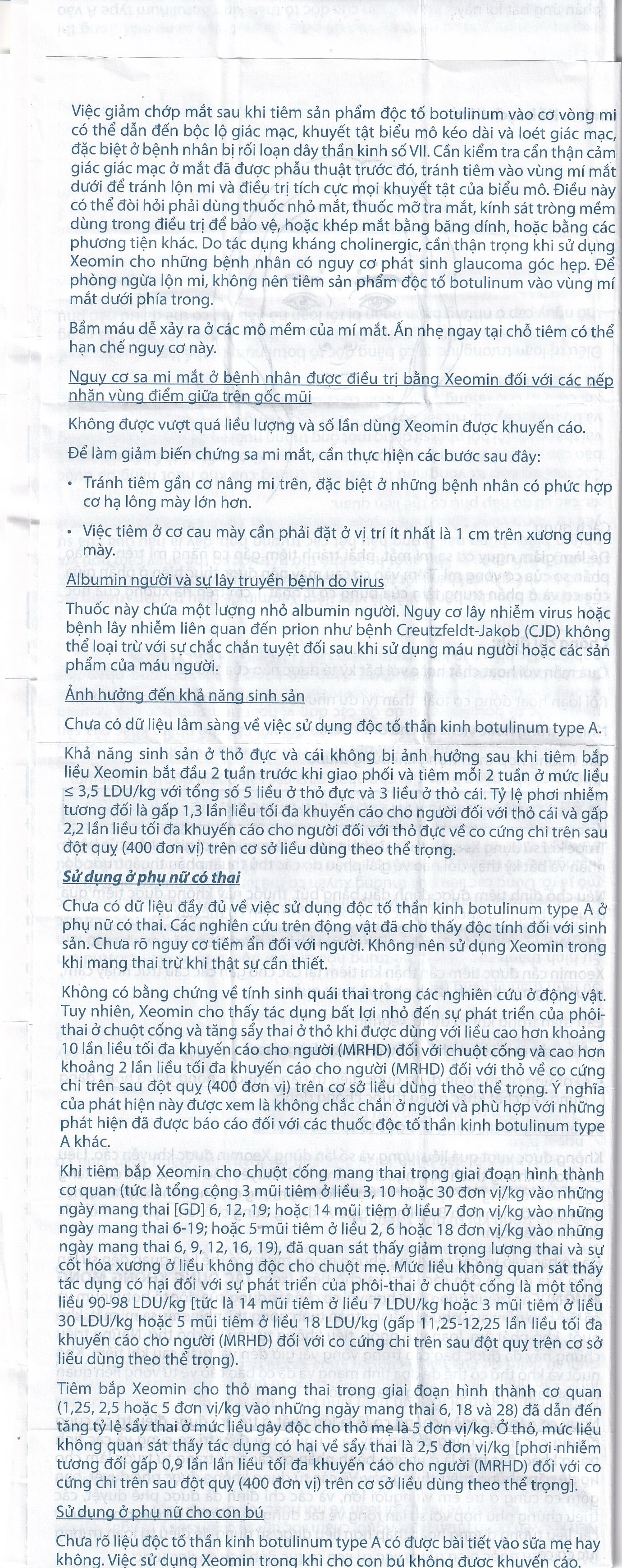 Thuốc Xeomin 100 Units Merz điều trị loạn trương lực cơ cổ, co thắt mi, co cứng sau đột quỵ chi trên