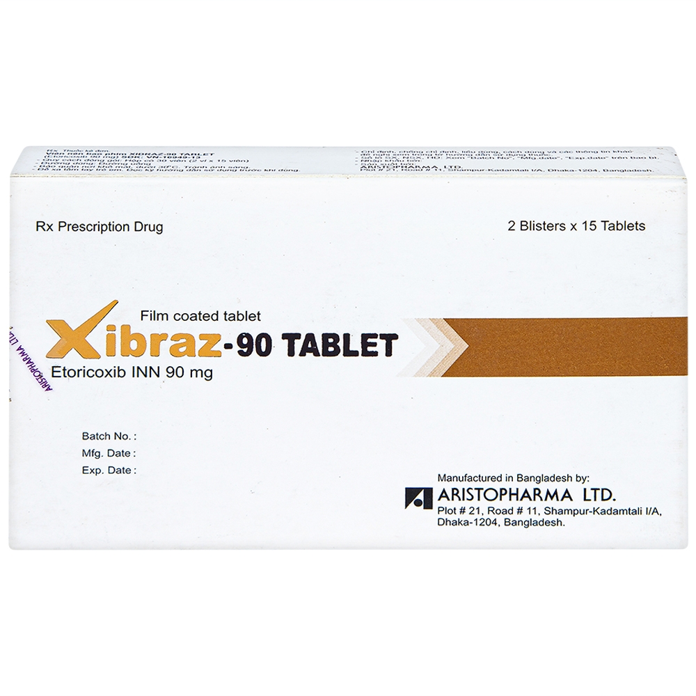 Thuốc Xibraz-90 Tablet Aristopharma giảm triệu chứng thoái hóa khớp (2 vỉ x 15 viên)